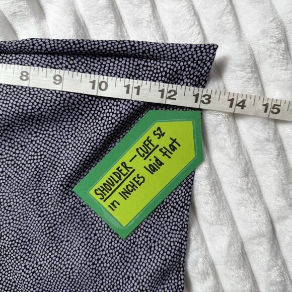 Anne Klein Cowel Neck Navy Polka Dot Cap Sleeve Blouse Top Women's SZ 2X NWT - Picture 4 of 11